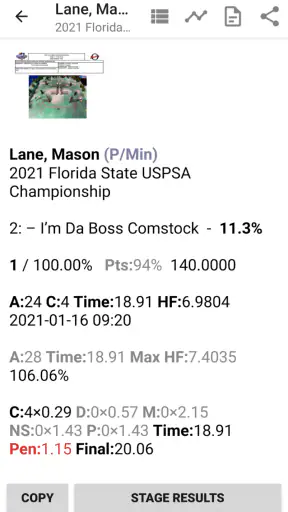 PractiScore Competitor screenshot