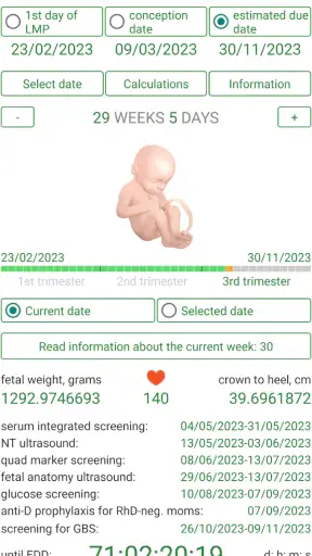 Pregnancy Due Date Calculator screenshot