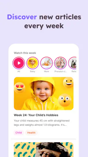 Pregnancy tracker week by week screenshot