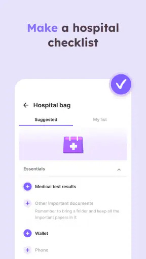 Pregnancy tracker week by week screenshot