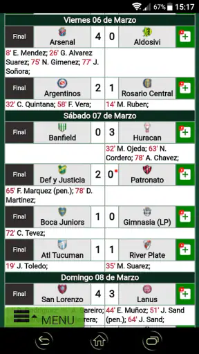Promiedos screenshot