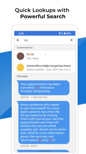 Pulse SMS (Phone/Tablet/Web) screenshot