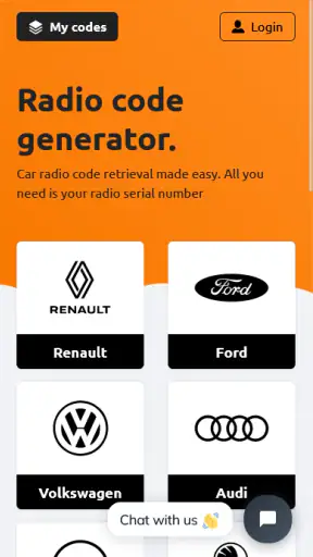 Radio Code Generator Wizard screenshot