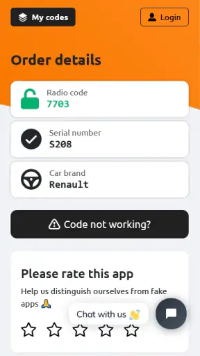 Radio Code Generator Wizard screenshot