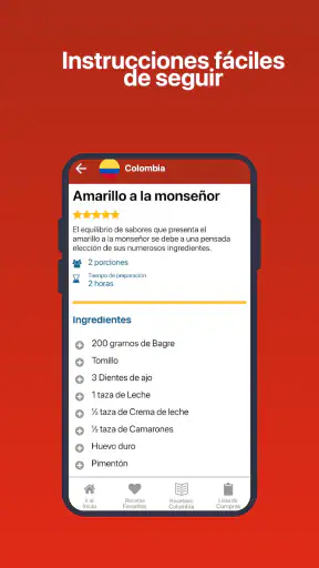 Recetario de cocina screenshot