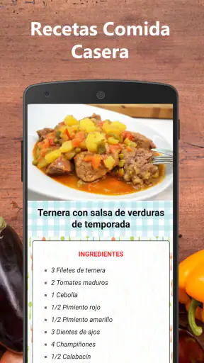 Recetas de comida casera fácil screenshot