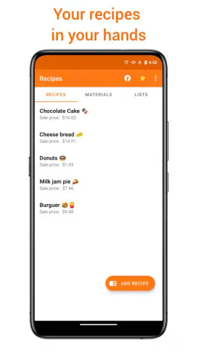 Recipe Cost Calculator screenshot
