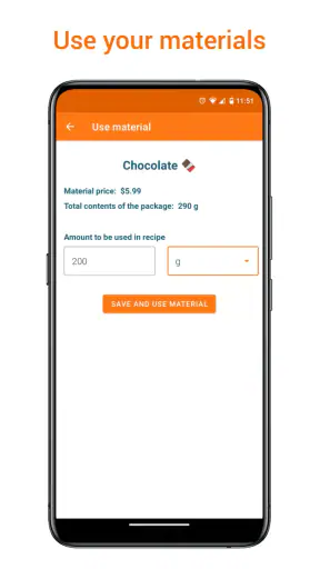 Recipe Cost Calculator screenshot