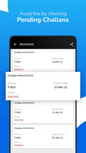 RTO Vehicle Info App, Challan screenshot