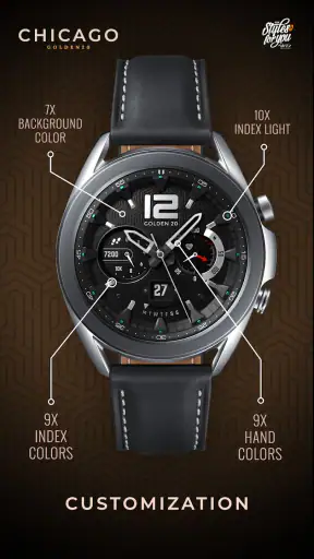 S4U Chicago Golden watch face screenshot