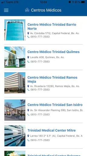 Sanatorios de la Trinidad screenshot