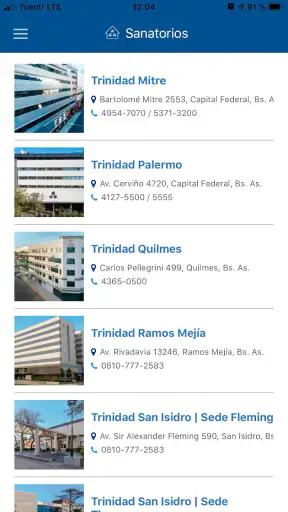 Sanatorios de la Trinidad screenshot