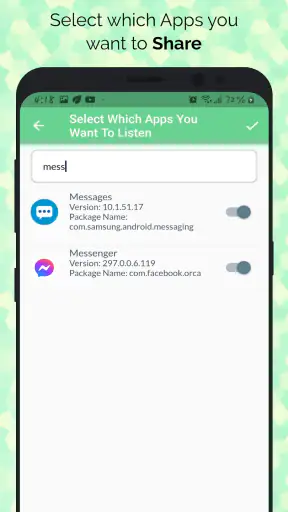 Share Notification screenshot