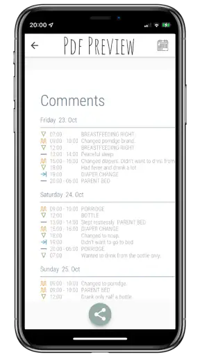 Sleep Log 2.0: Baby tracker screenshot
