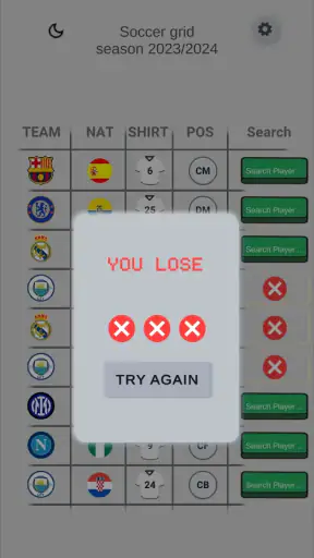 Soccer grid screenshot