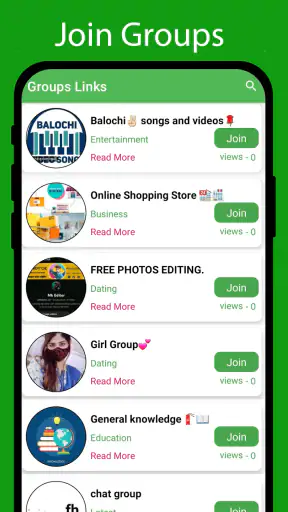 Social Groups Links Add Groups screenshot