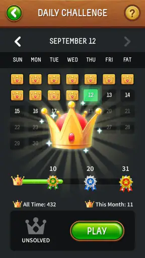 Solitaire screenshot