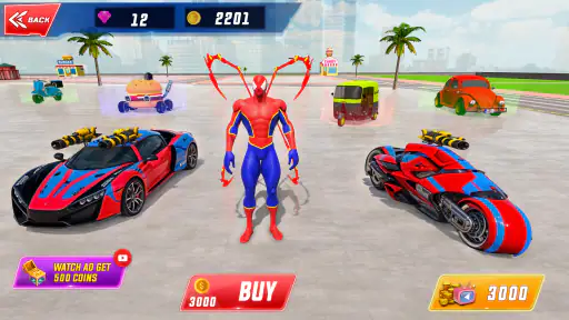 Spider Robot Hero Car Games screenshot