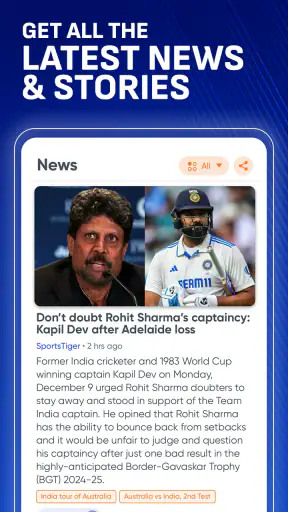 SportsTiger Live Score & News screenshot