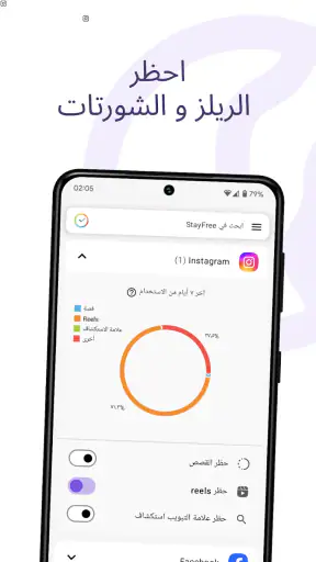 StayFree - تتبع استخدام الهاتف screenshot