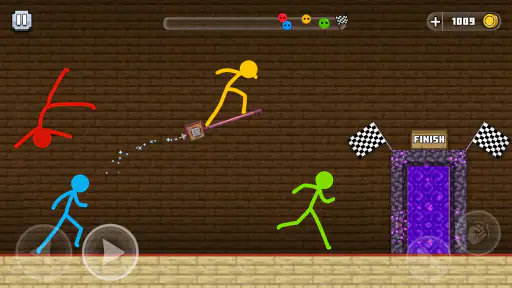 Stick-man Parkour Run screenshot