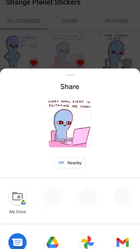 Strange Planet Stickers screenshot