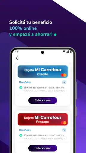 Tarjeta Mi Carrefour screenshot