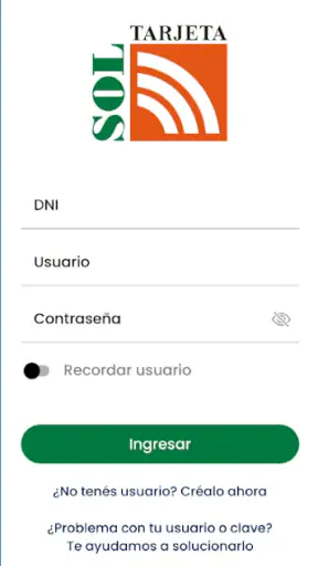 Tarjeta SOL screenshot