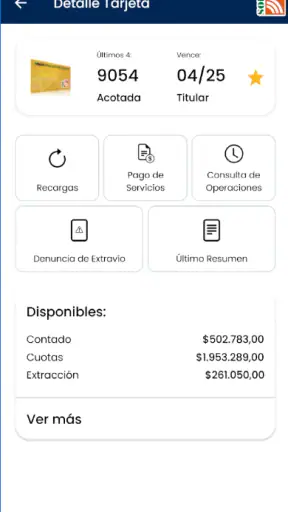 Tarjeta SOL screenshot