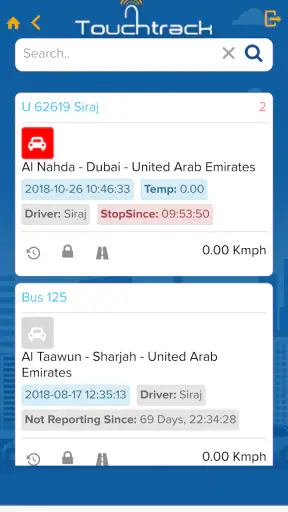 TouchTrak screenshot
