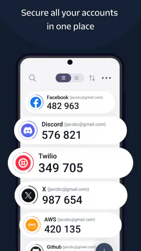 Twilio Authy Authenticator screenshot