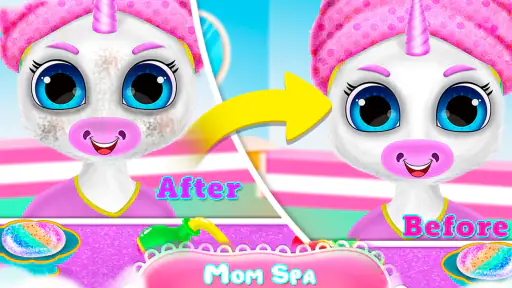 Unicorn newborn babysitter screenshot