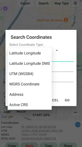 UTM Geo Map screenshot