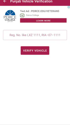 Vehicle Verification screenshot