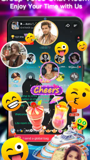 ViYa - غرفة دردشة صوتية جماعية screenshot
