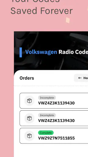 VW Radio Code Generator screenshot