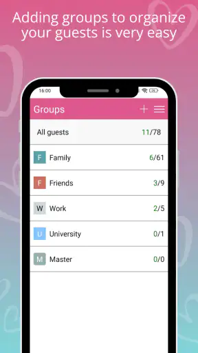 Wedding Guest List. WedGuest screenshot