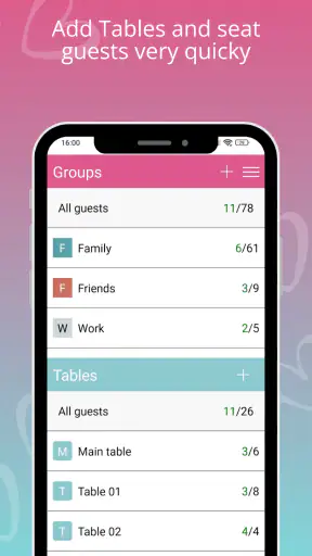 Wedding Guest List. WedGuest screenshot