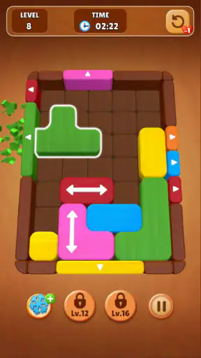 Wood Escape: Color Block screenshot