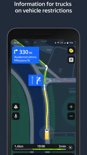 Yandex Navigator screenshot