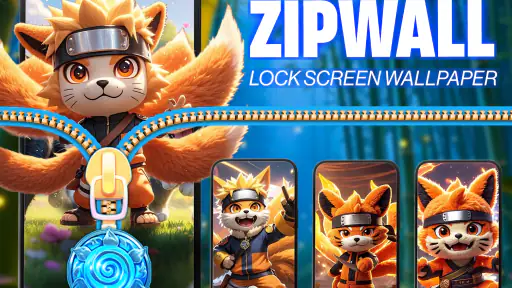 ZipWall : Zipper Lock Screen screenshot