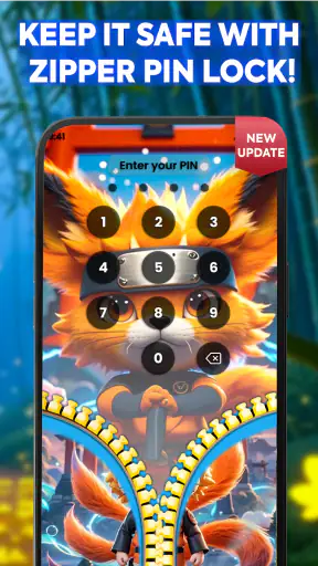ZipWall : Zipper Lock Screen screenshot