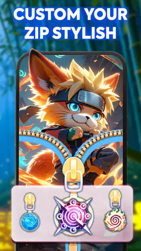 ZipWall : Zipper Lock Screen screenshot