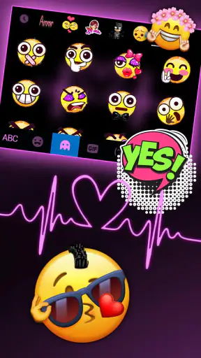 الكيبورد Pink RGB Heart screenshot