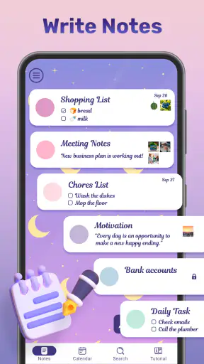 برنامج ملاحظات المفكرة للبنات screenshot