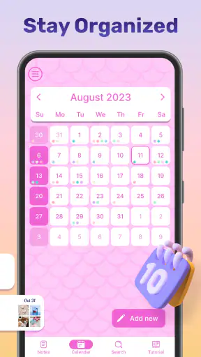 برنامج ملاحظات المفكرة للبنات screenshot