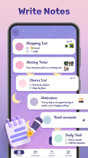 برنامج ملاحظات المفكرة للبنات screenshot