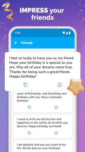 بطاقة تهنئة عيد ميلاد سعيد screenshot