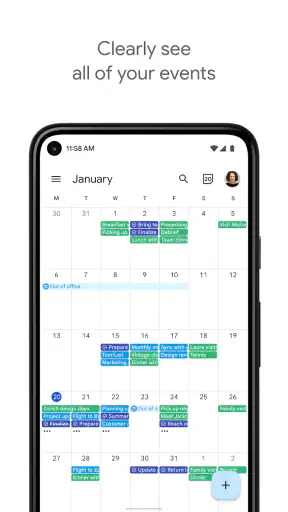 ‏تقويم Google screenshot