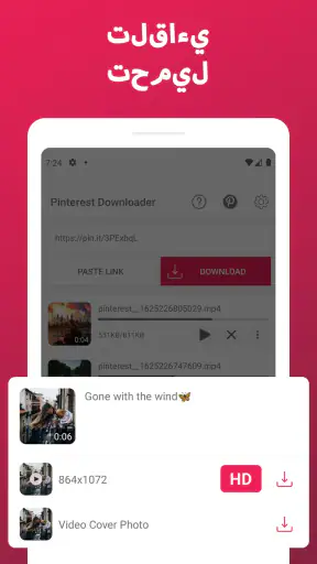 تنزيل الفيديو من بينتيريست screenshot
